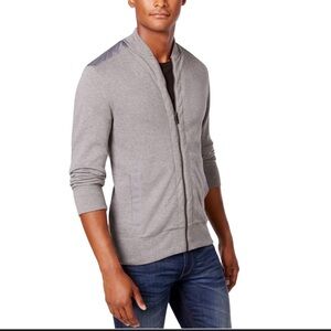 Michael Kors Men's Gray Zip-Up Sweater